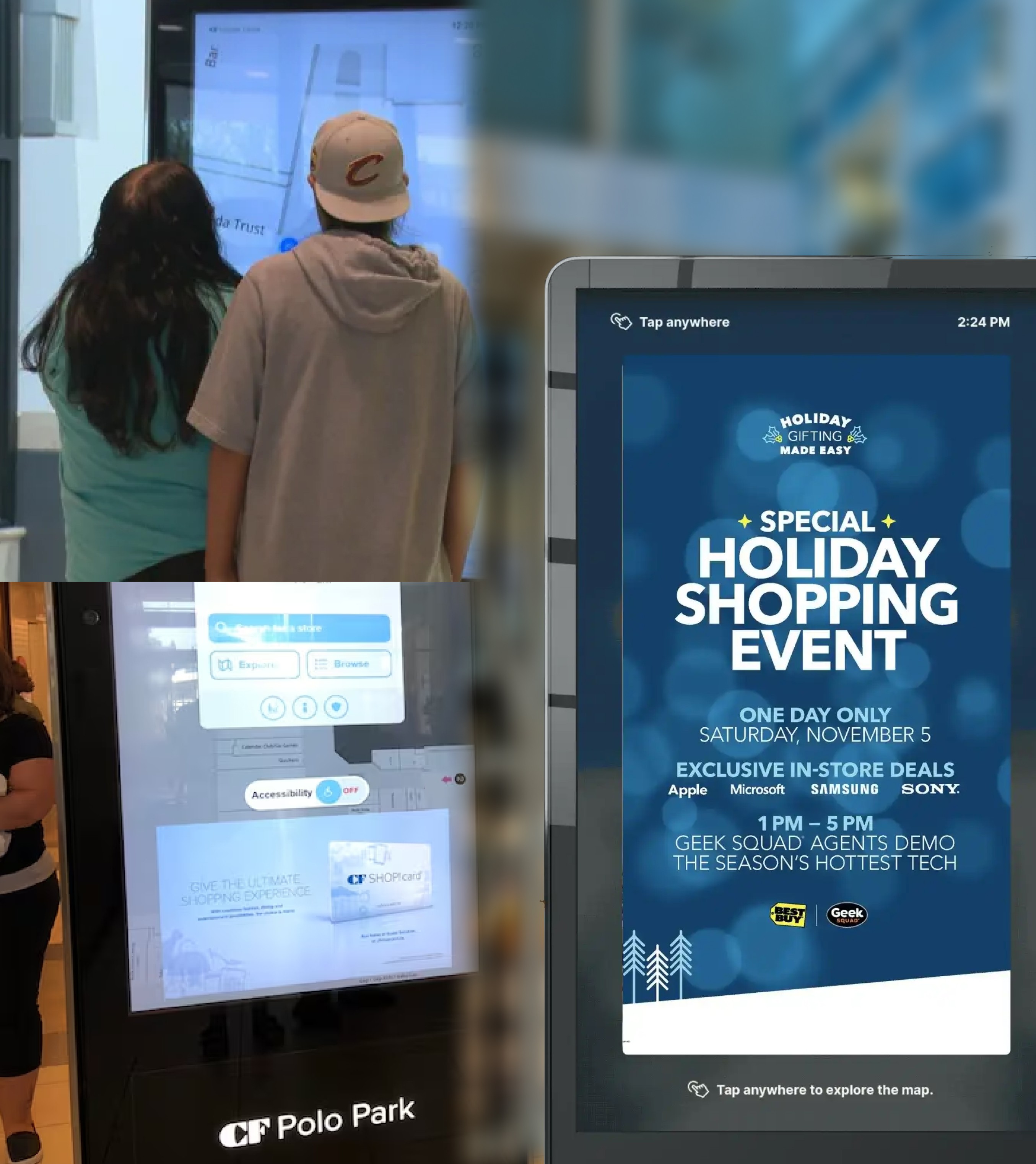 Venue events and advertising integrated into the directory